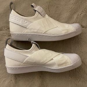 Adidas Superstar White Slip on